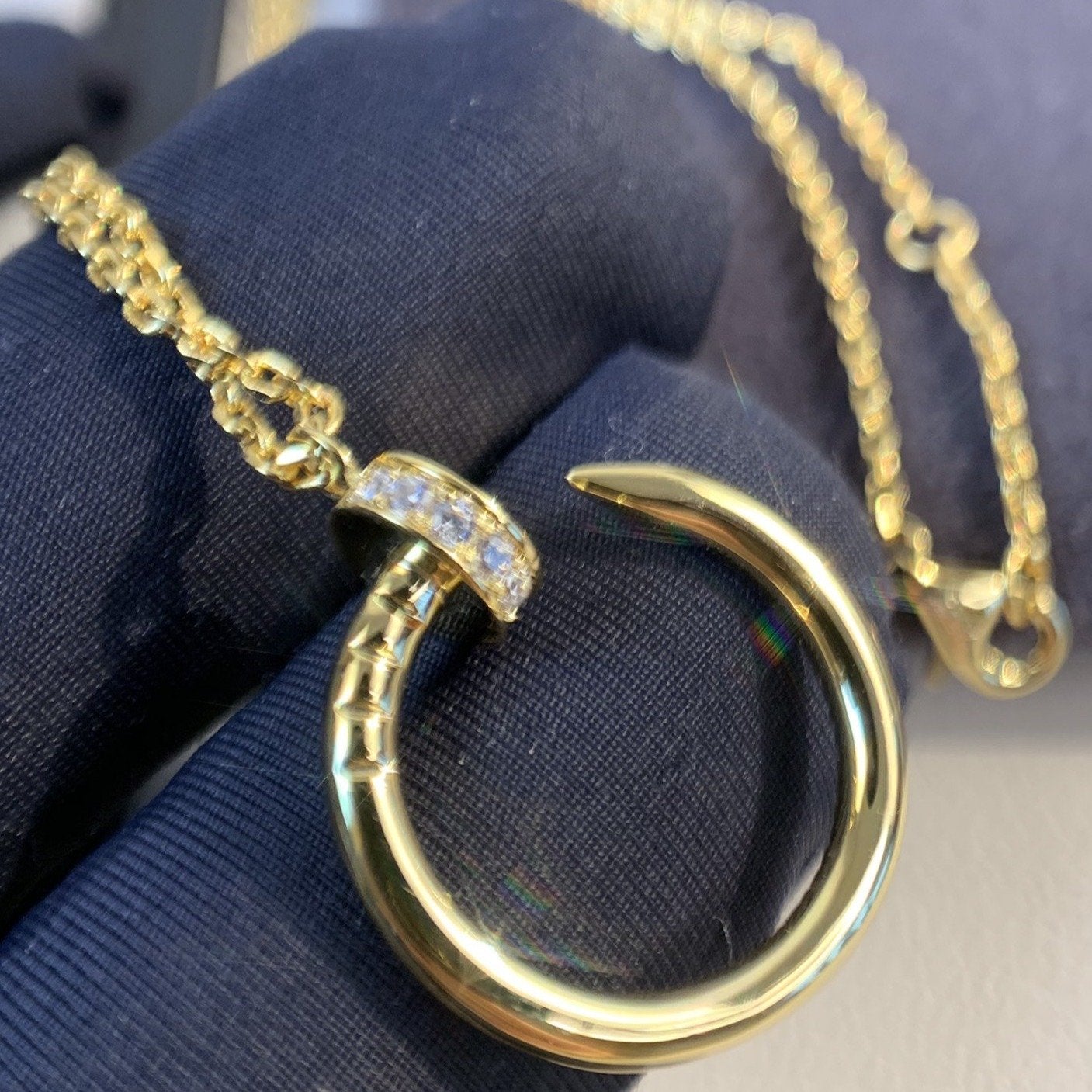 [Clover]JUSTE NECKLACE GOLD DIAMONDS