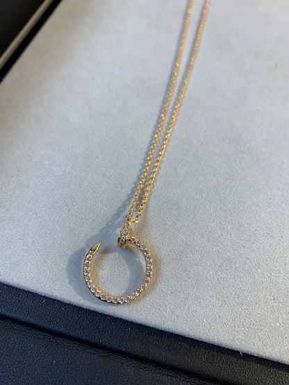 [Clover]JUSTE NECKLACE PINK GOLD DIAMONDS