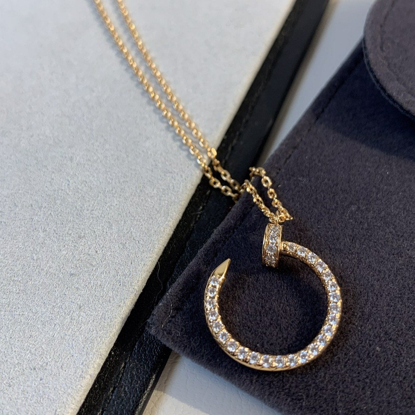 [Clover]JUSTE NECKLACE PINK GOLD DIAMONDS