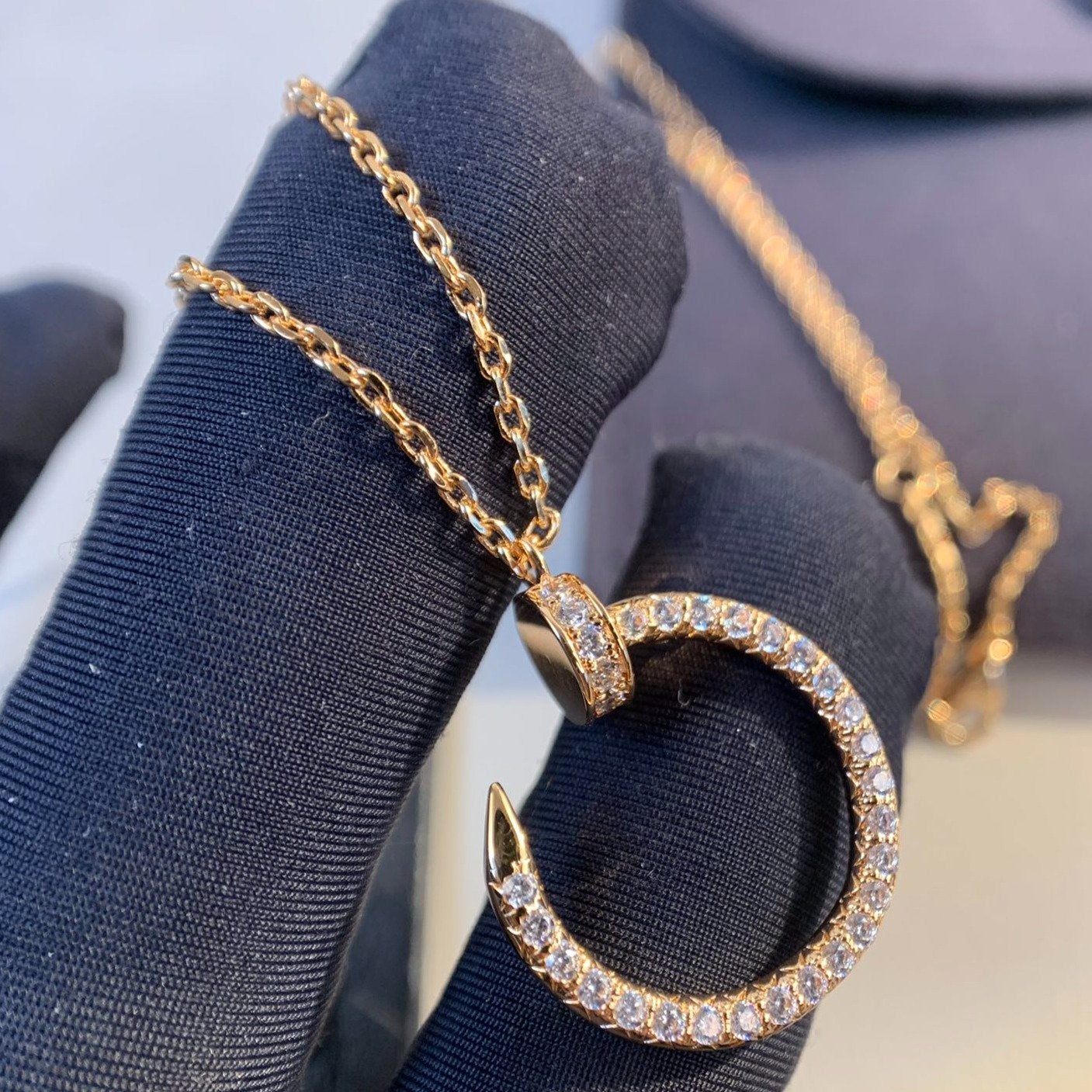 [Clover]JUSTE NECKLACE PINK GOLD DIAMONDS