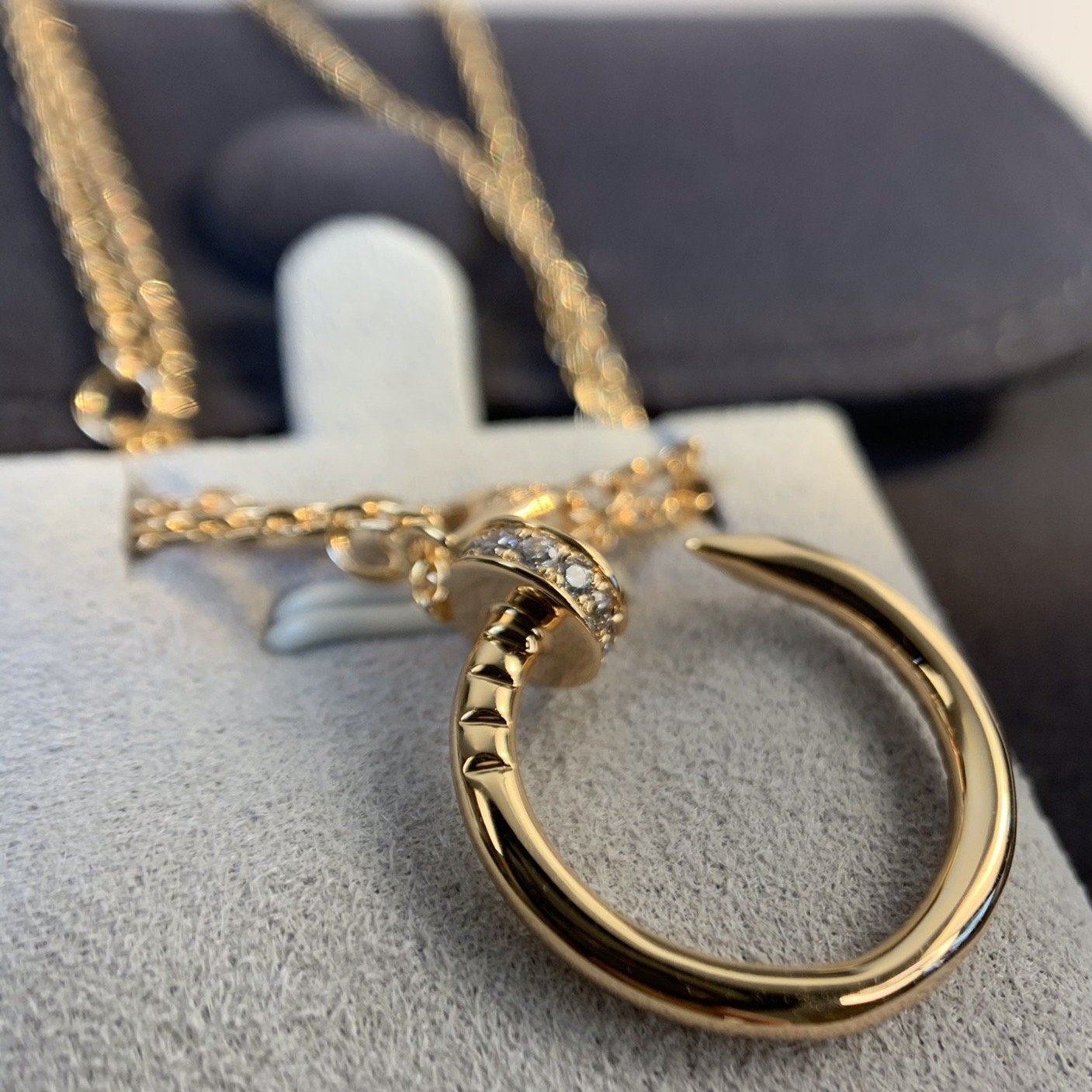 [Clover]JUSTE NECKLACE PINK GOLD DIAMONDS
