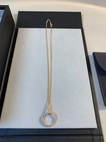 [Clover]JUSTE NECKLACE PINK GOLD DIAMONDS