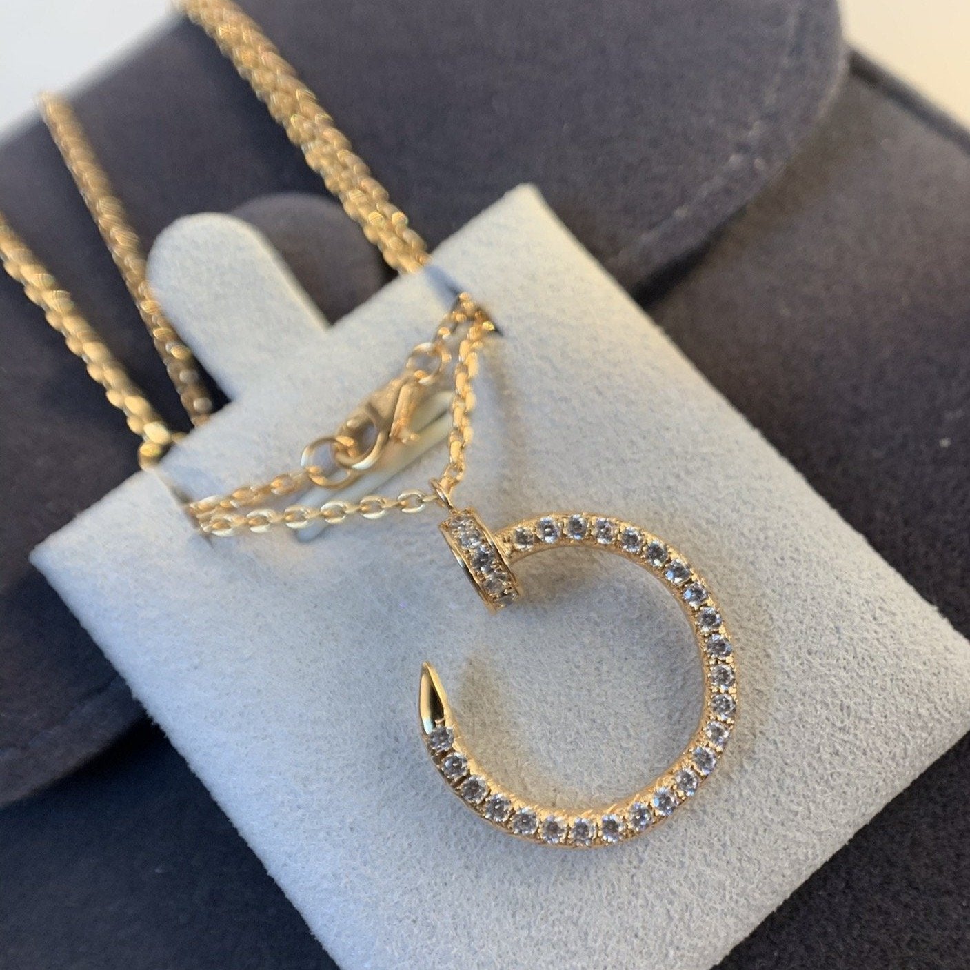 [Clover]JUSTE NECKLACE PINK GOLD DIAMONDS