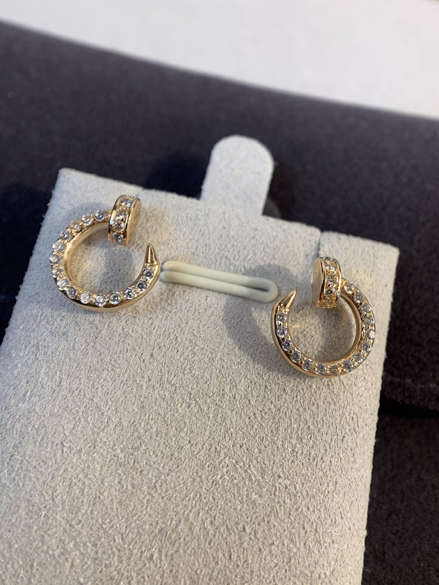 [Clover]JUSTE EARRINGS GOLD DIAMONDS