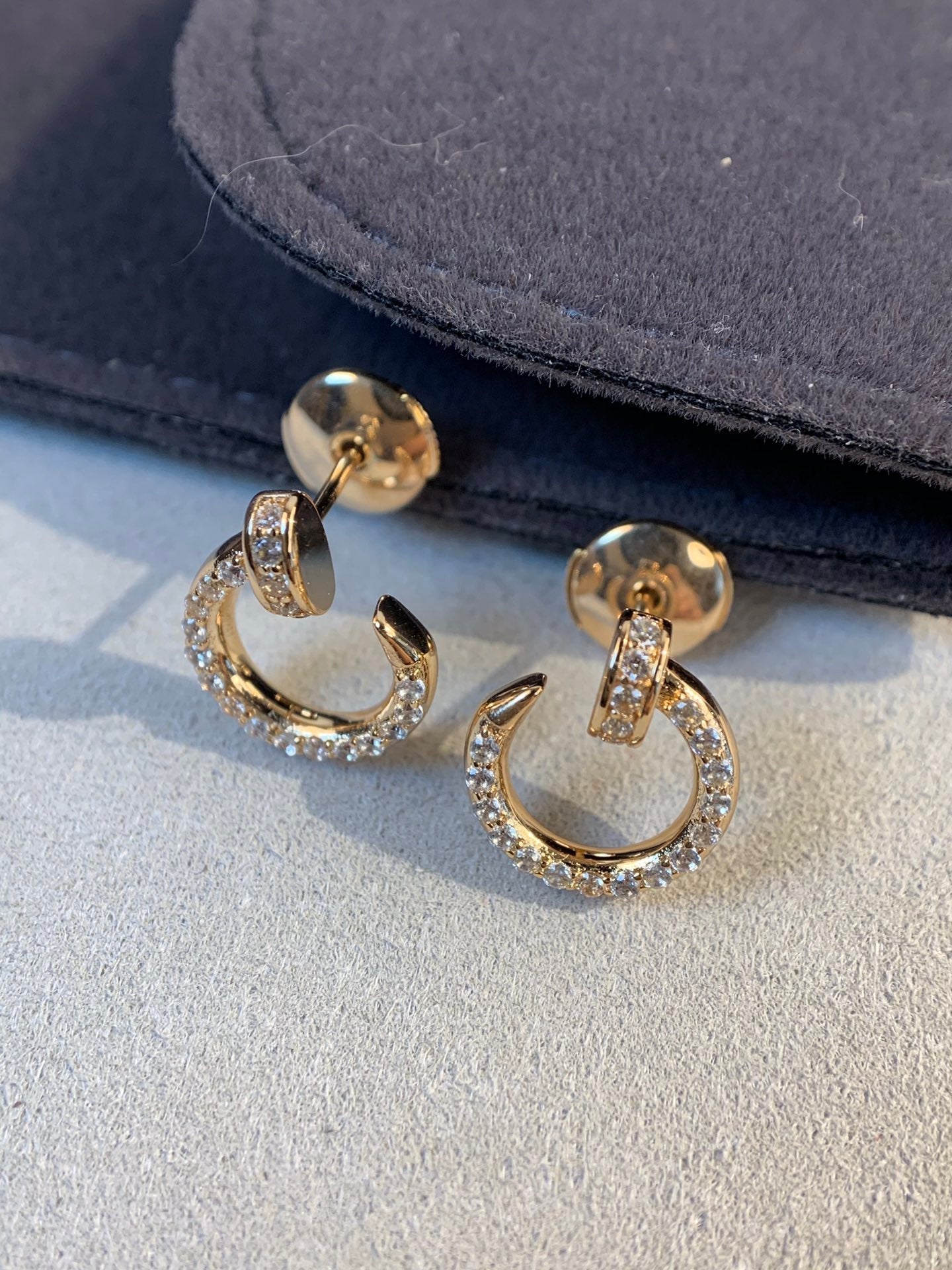 [Clover]JUSTE EARRINGS GOLD DIAMONDS