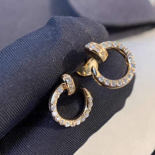 [Clover]JUSTE EARRINGS GOLD DIAMONDS