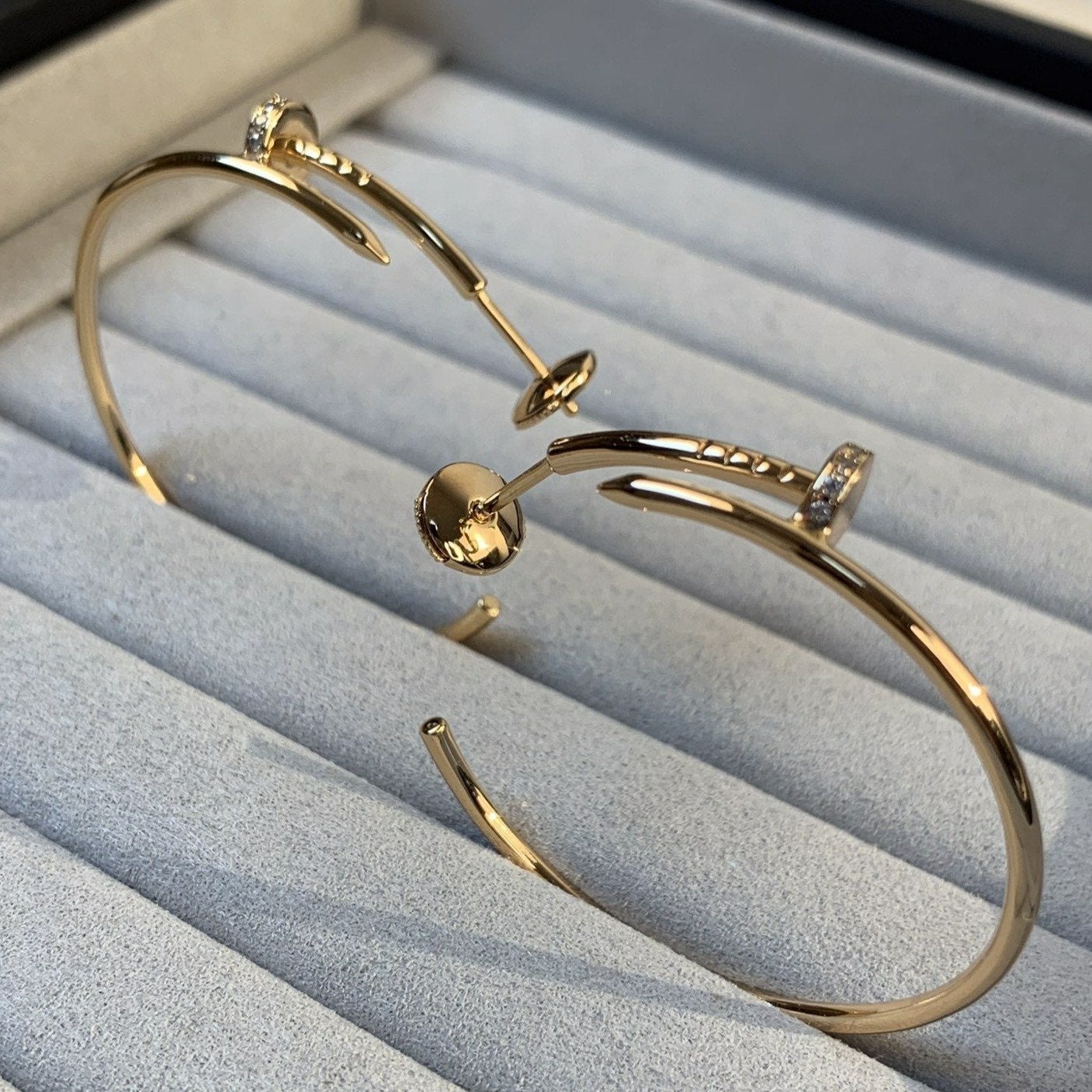 [Clover]JUSTE EARRINGS GOLD DIAMONDS 1.8MM