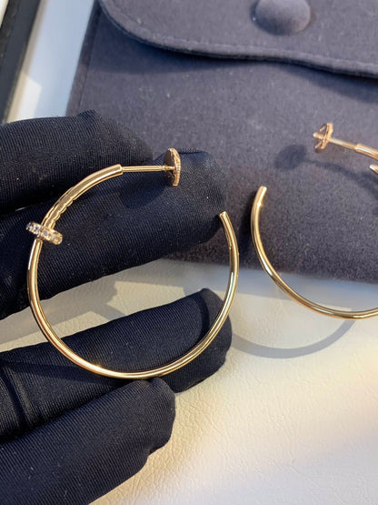 [Clover]JUSTE EARRINGS GOLD DIAMONDS 1.8MM