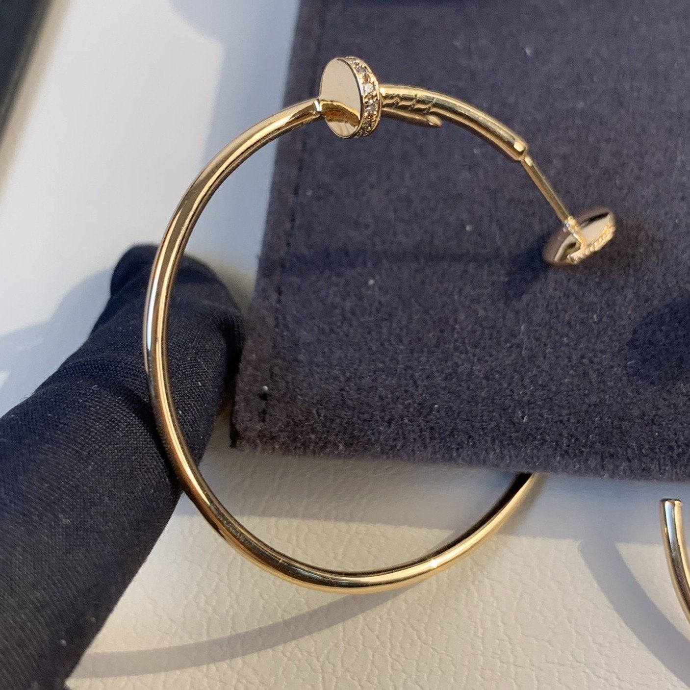 [Clover]JUSTE EARRINGS GOLD DIAMONDS 1.8MM