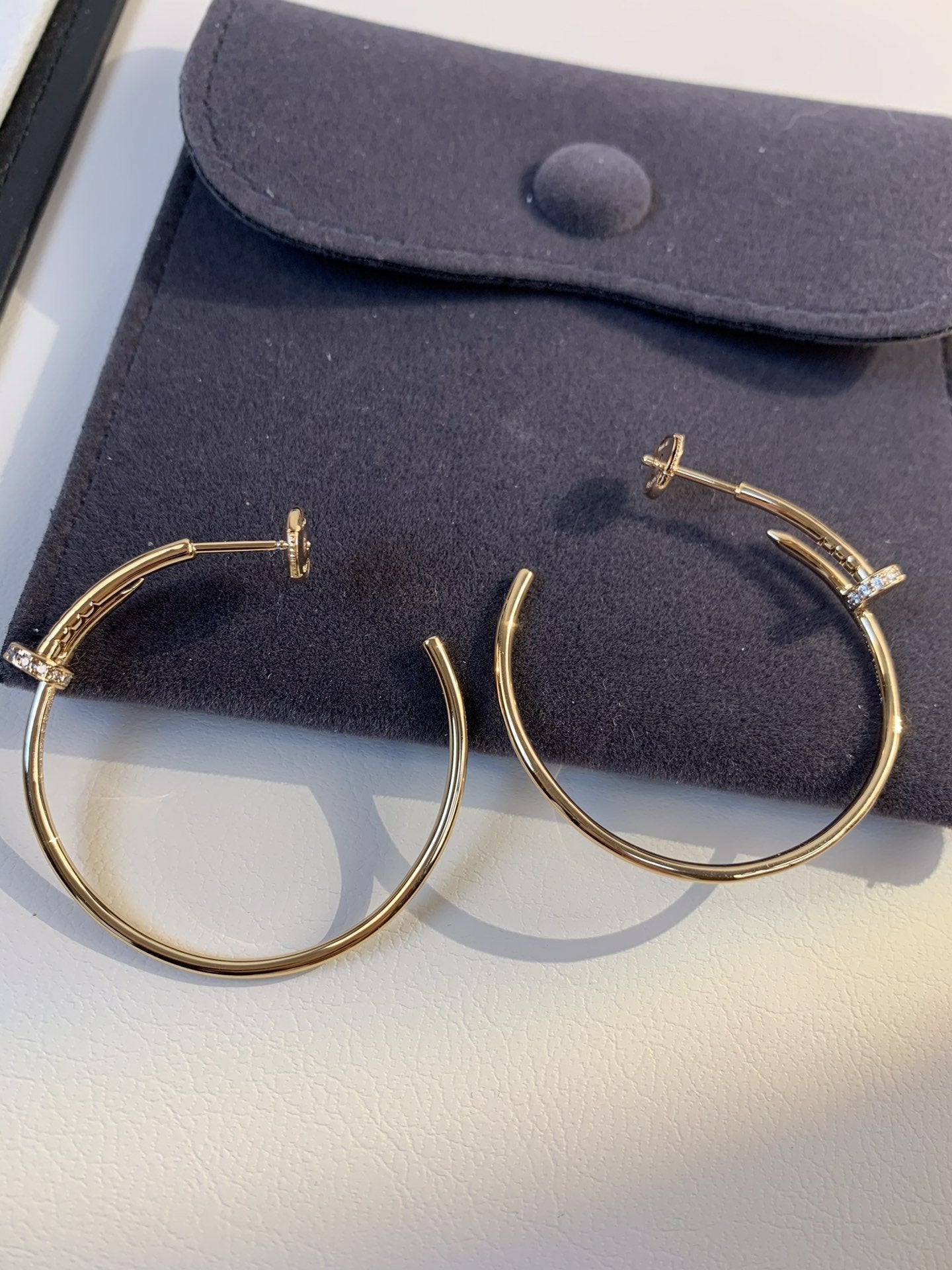 [Clover]JUSTE EARRINGS GOLD DIAMONDS 1.8MM