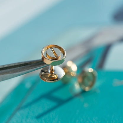 [Clover]LOVE EARRINGS PINK GOLD 10MM