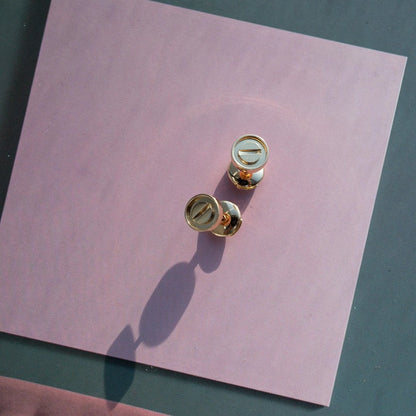 [Clover]LOVE EARRINGS PINK GOLD 10MM