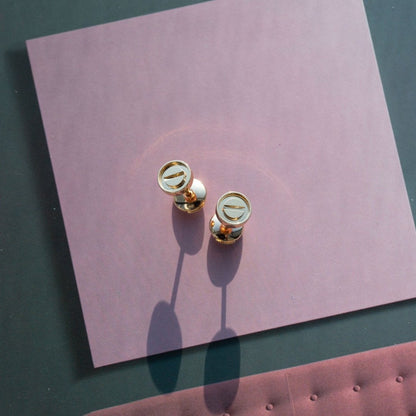 [Clover]LOVE EARRINGS PINK GOLD 10MM