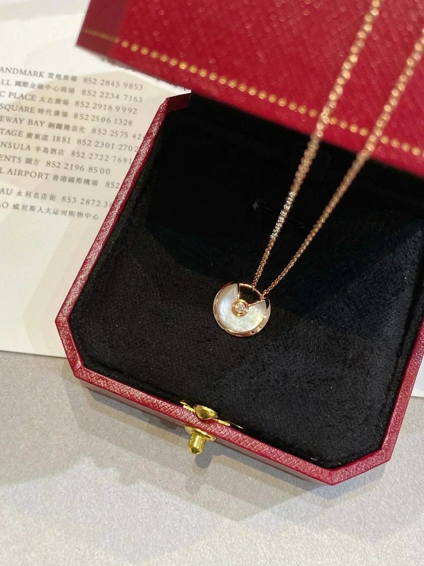 [Clover]AMULETTE ROSE GOLD MOP NECKLACE