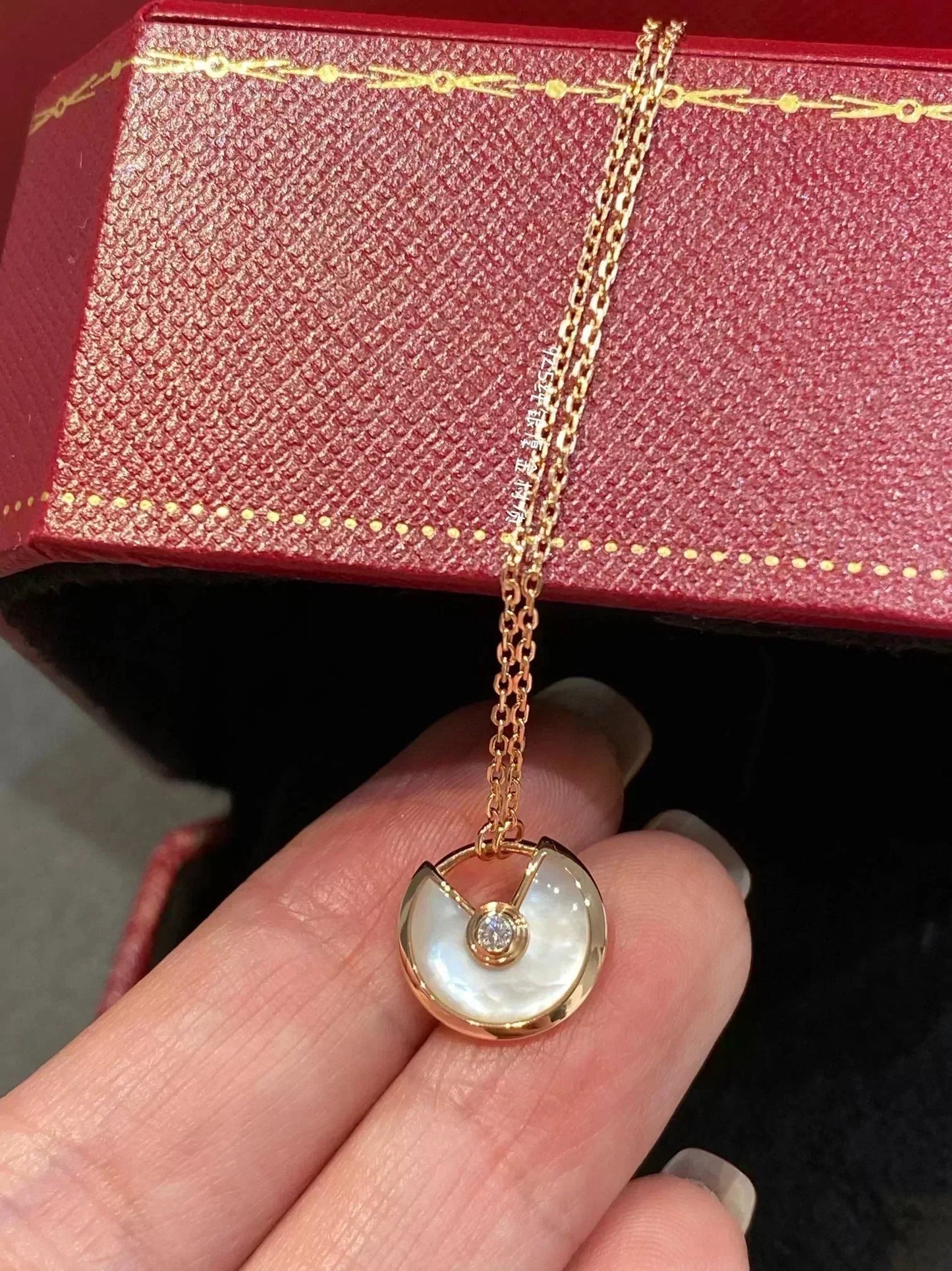 [Clover]AMULETTE ROSE GOLD MOP NECKLACE