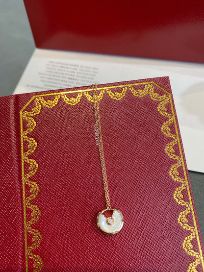 [Clover]AMULETTE ROSE GOLD MOP NECKLACE