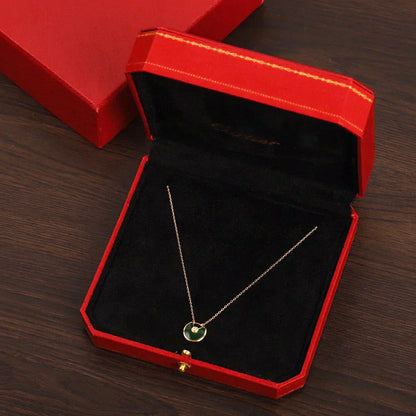 [Clover]AMULETTE GOLD MALACHITE NECKLACE