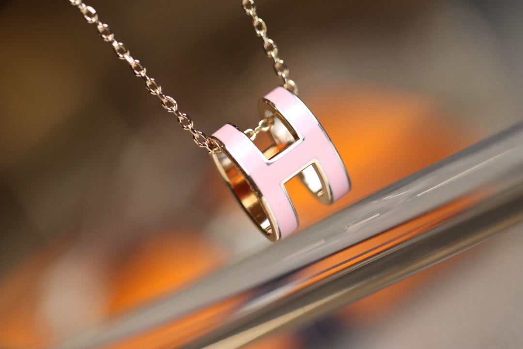 [Clover]POP H PEDANT PINK GOLD