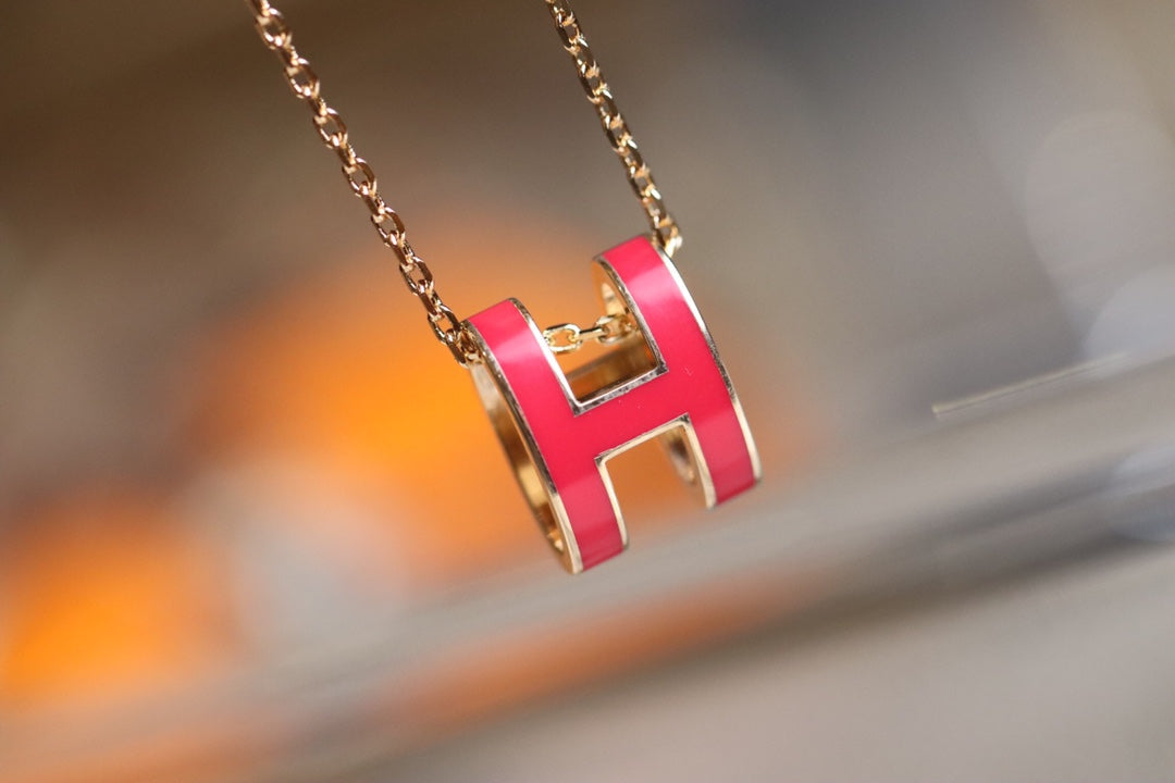 [Clover]POP H PEDANT PINK GOLD