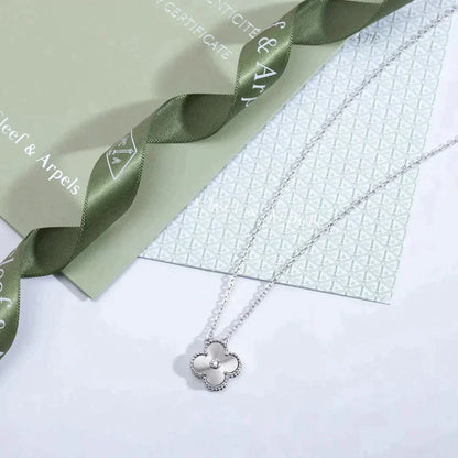 [Clover]CLOVER  15MM DIAMOND LASER NECKLACE SILVER