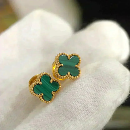[Clover]CLOVER MINI 9.5MM MALACHITE  EARRINGS