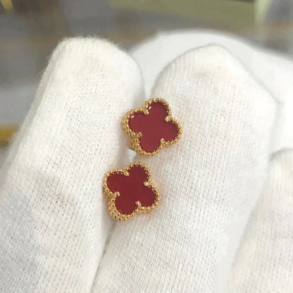 [Clover]CLOVER MINI 9.5MM CARNELIAN EARRINGS
