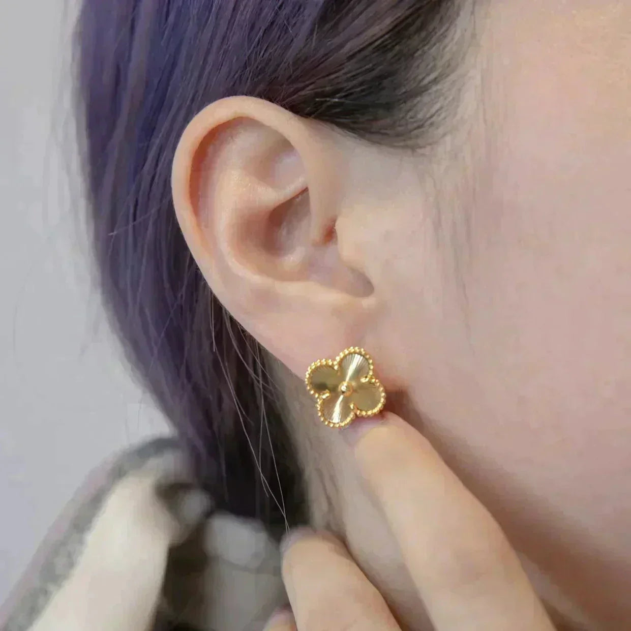 [Clover]CLOVER MEDIUM 1 MOTIFS LASER EARRINGS