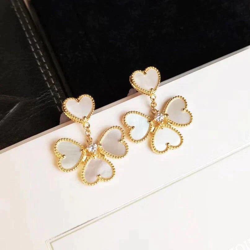 [Clover]CLOVER SWEET WHITE MOP EARRINGS
