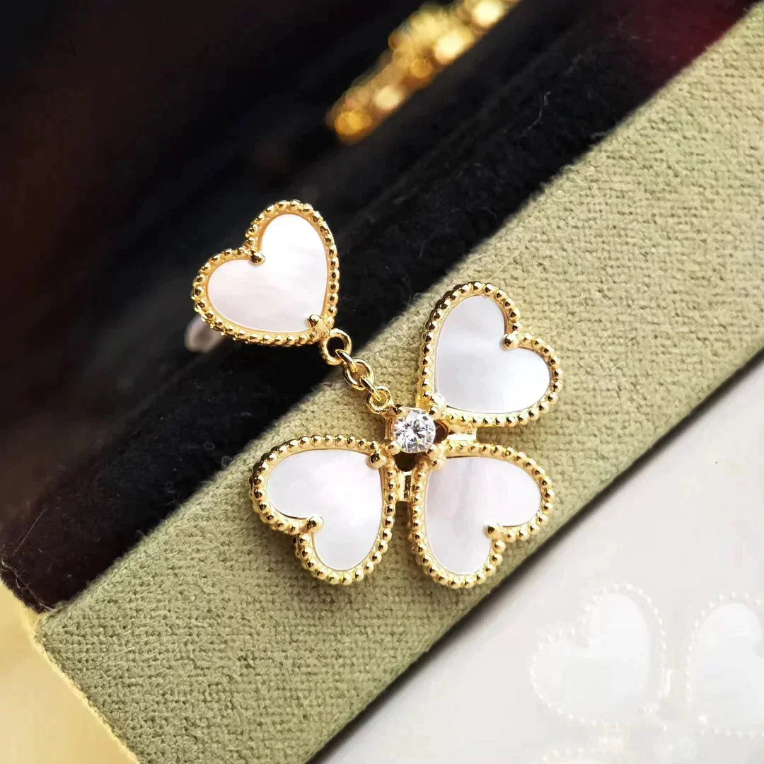 [Clover]CLOVER SWEET WHITE MOP EARRINGS