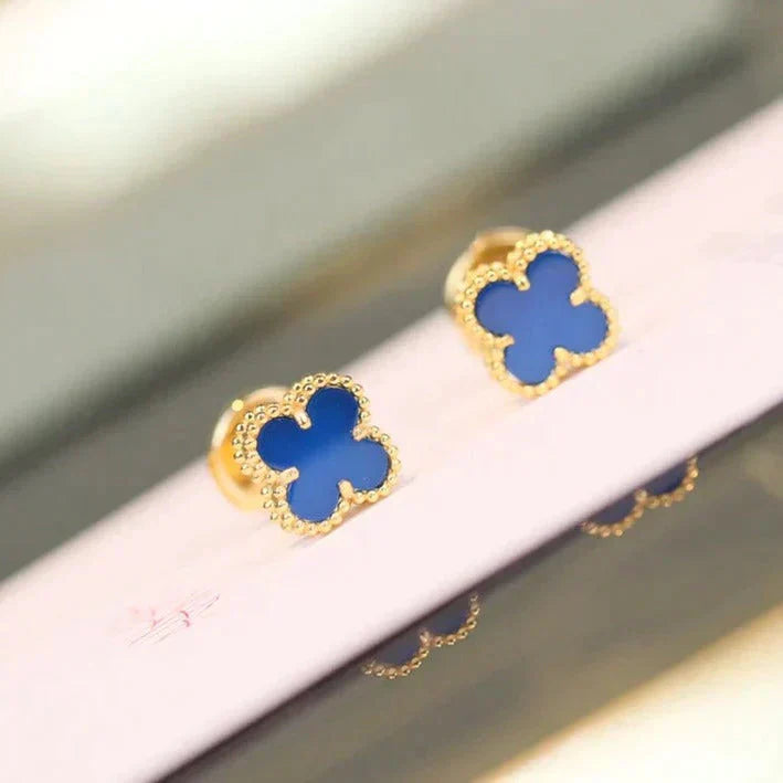 [Clover]CLOVER MINI 9.5MM TURQUOISE EARRINGS