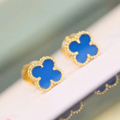 [Clover]CLOVER MINI 9.5MM TURQUOISE EARRINGS