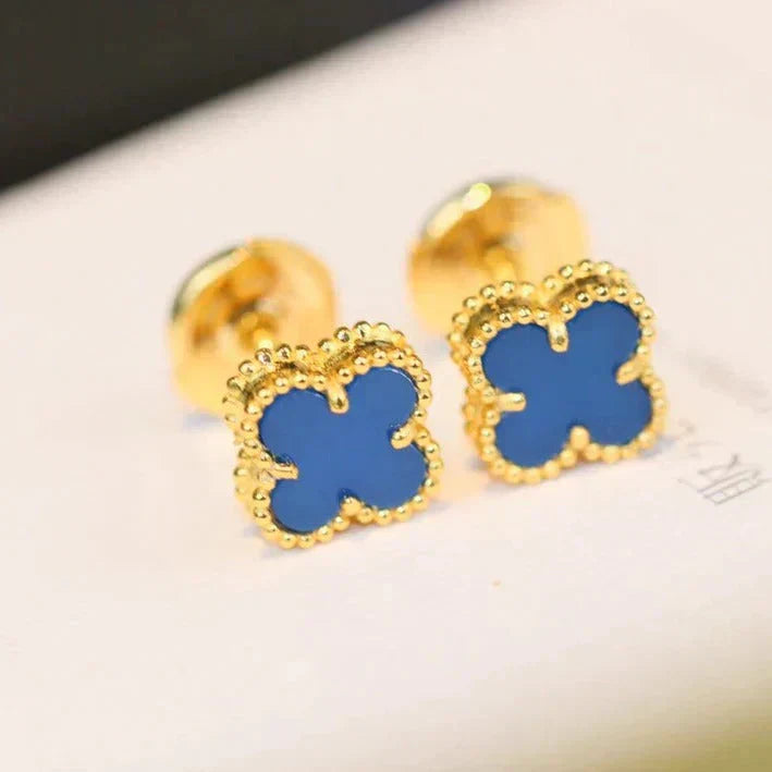 [Clover]CLOVER MINI 9.5MM TURQUOISE EARRINGS