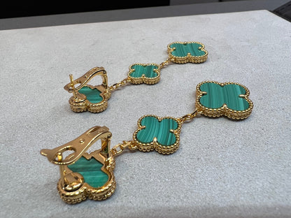 [Clover]CLOVER MALACHITE 3 MOTIFS GOLD