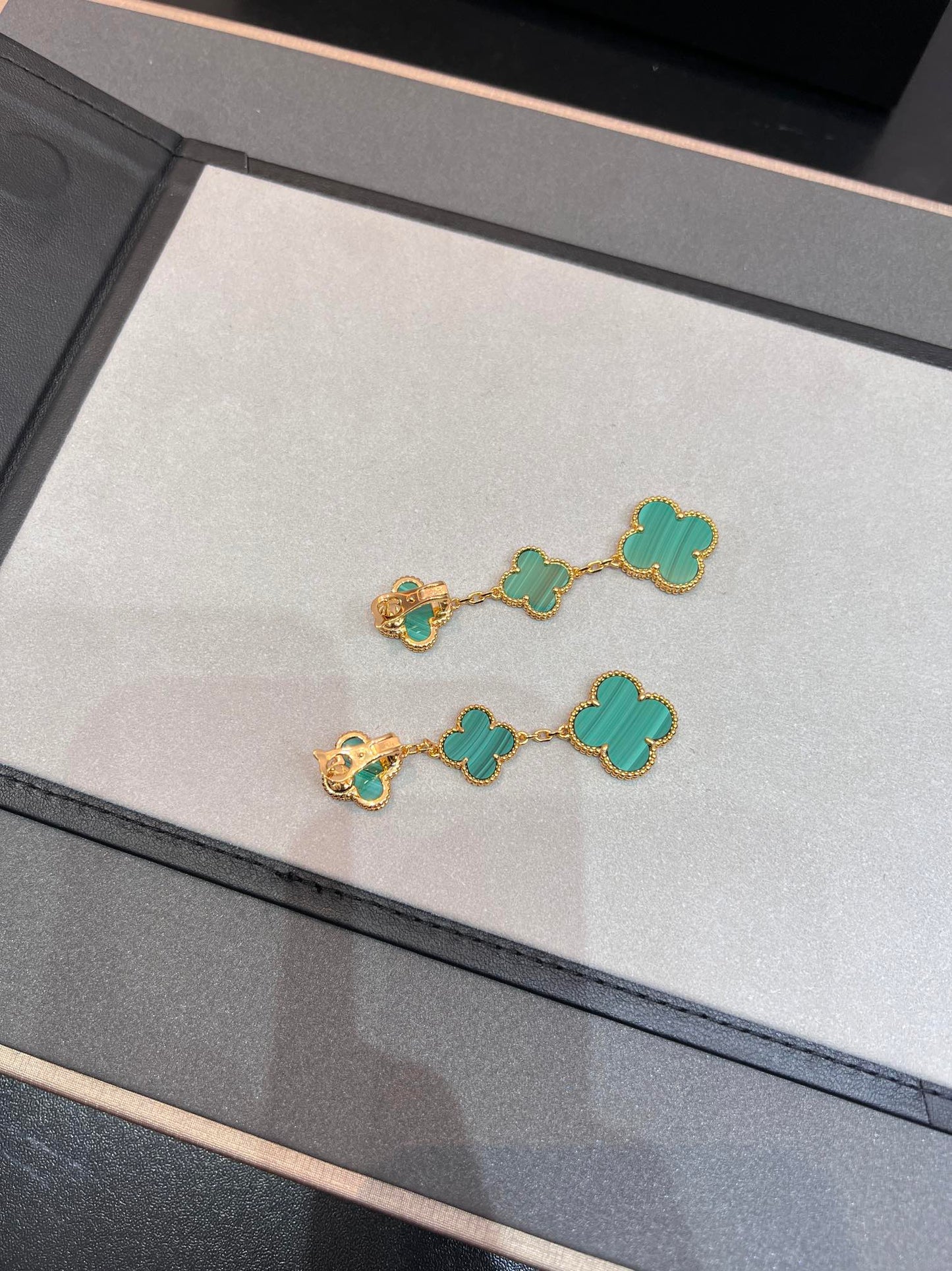 [Clover]CLOVER MALACHITE 3 MOTIFS GOLD