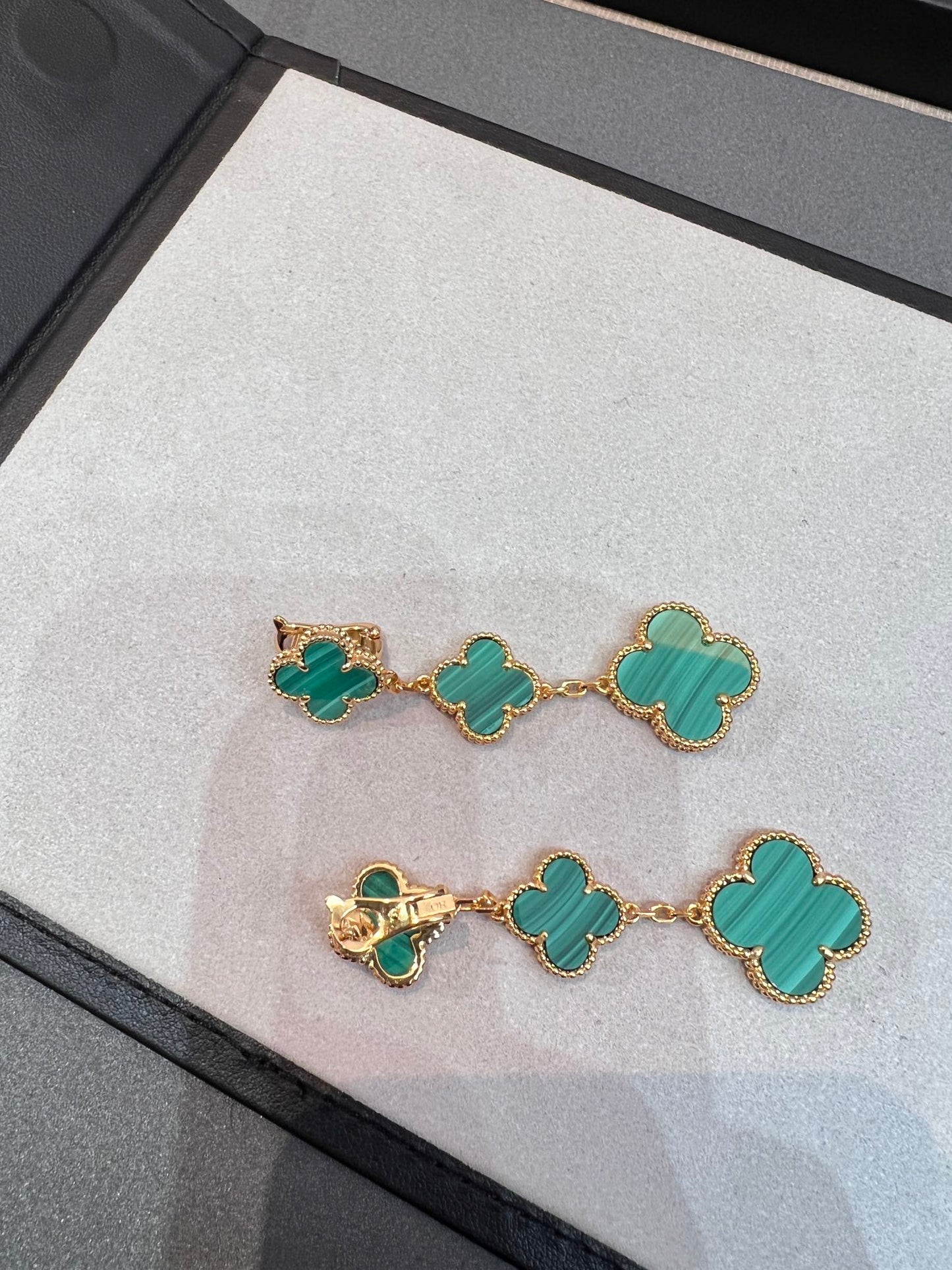 [Clover]CLOVER MALACHITE 3 MOTIFS GOLD