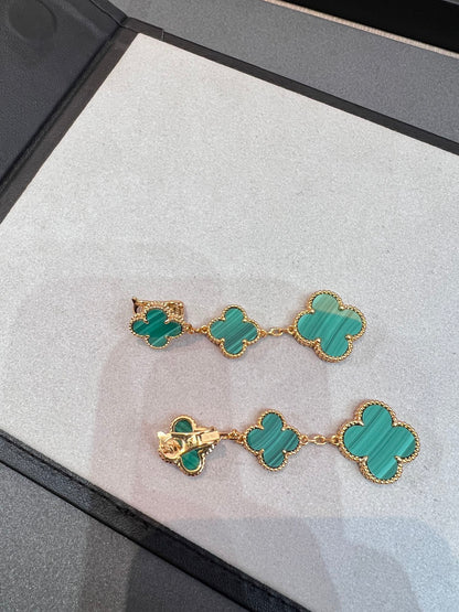 [Clover]CLOVER MALACHITE 3 MOTIFS GOLD
