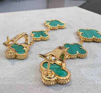 [Clover]CLOVER MALACHITE 3 MOTIFS GOLD