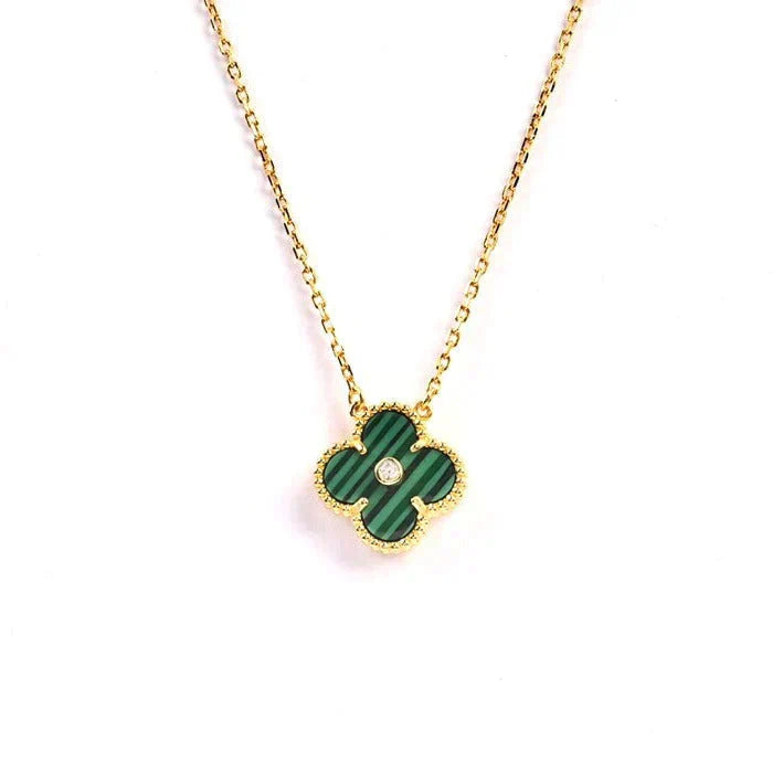 [Clover]CLOVER 15MM DIAMOND TURQUOISE NECKLACE