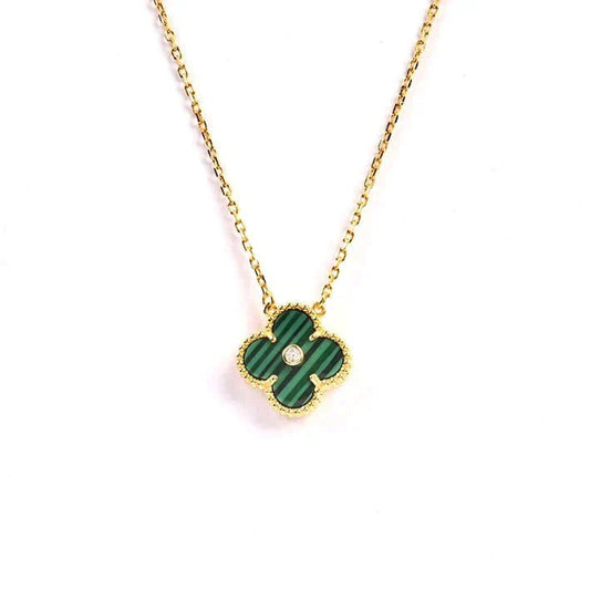 [Clover]CLOVER 15MM DIAMOND TURQUOISE NECKLACE