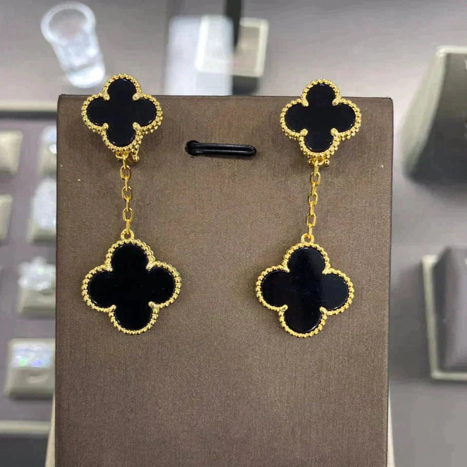 [Clover]CLOVER 2 MOTIFS  EARRINGS (MULTIPLE CHOICESC