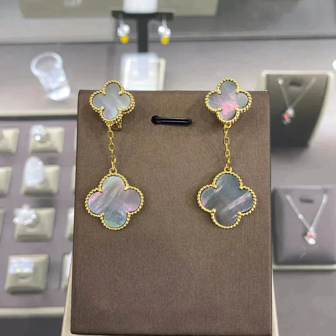[Clover]CLOVER 2 MOTIFS  EARRINGS (MULTIPLE CHOICESC
