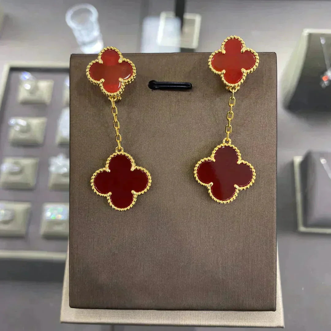 [Clover]CLOVER 2 MOTIFS  EARRINGS (MULTIPLE CHOICESC