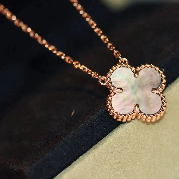 [Clover]CLOVER 15MM  GRAY MOTHER OF PEARL NECKLACE