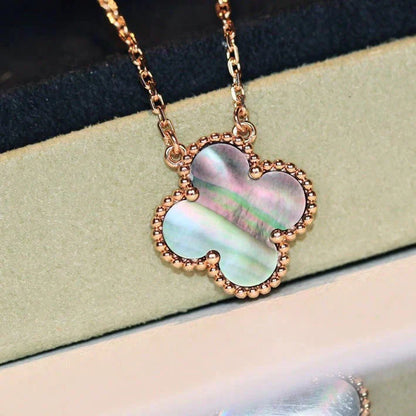 [Clover]CLOVER 15MM  GRAY MOTHER OF PEARL NECKLACE