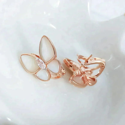 [Clover]BUTTERFLY MOP DIAMOND EARRINGS