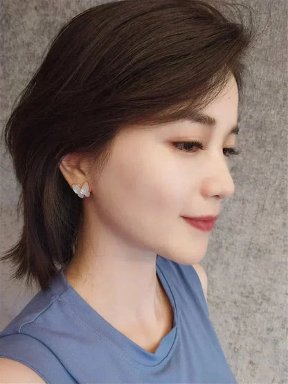 [Clover]BUTTERFLY MOP DIAMOND EARRINGS