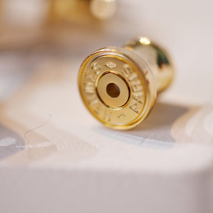 [Clover]MINI POP H GOLD EARRINGS GREY