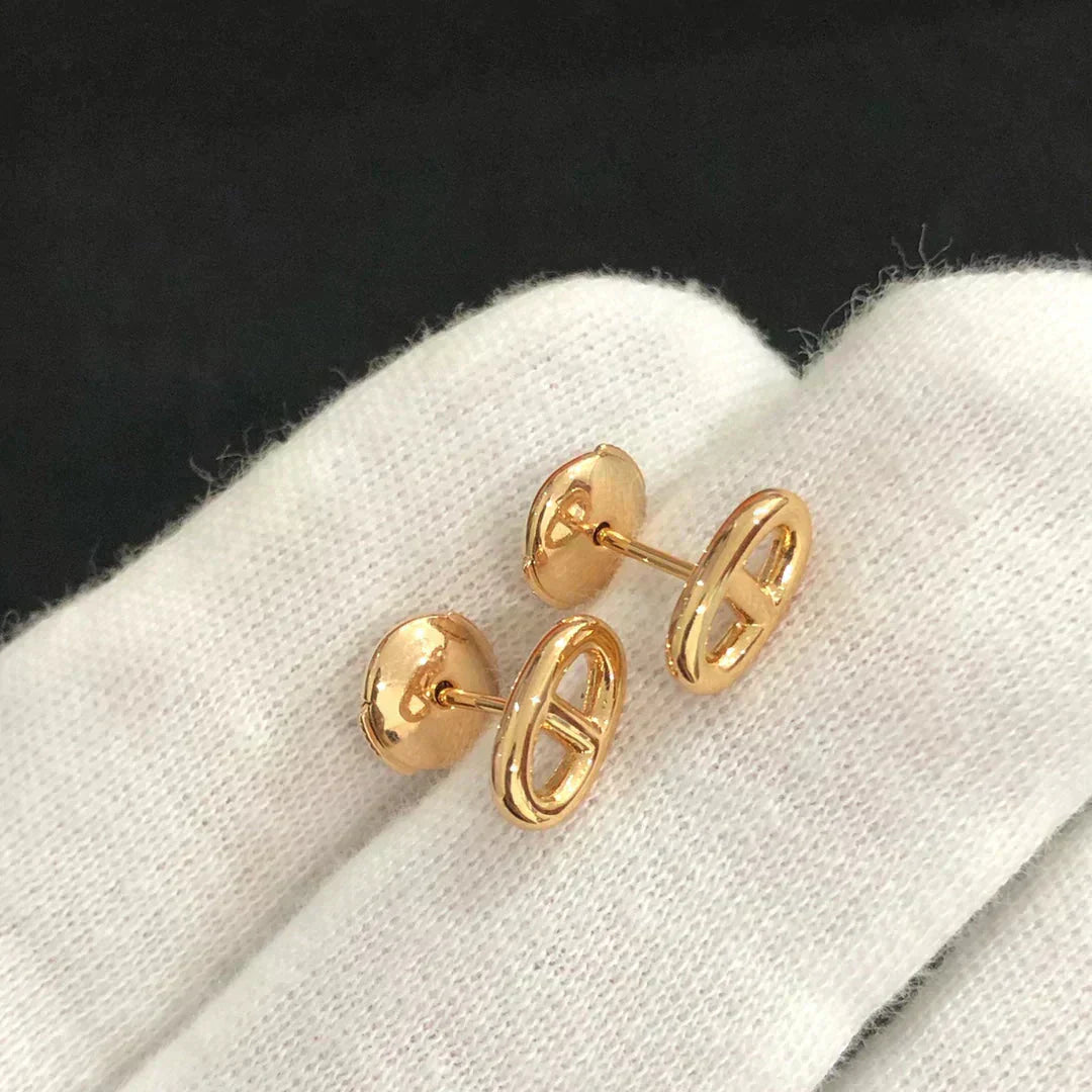 [Clover]CHAINE SMALL EARRINGS GOLD AND SILVER