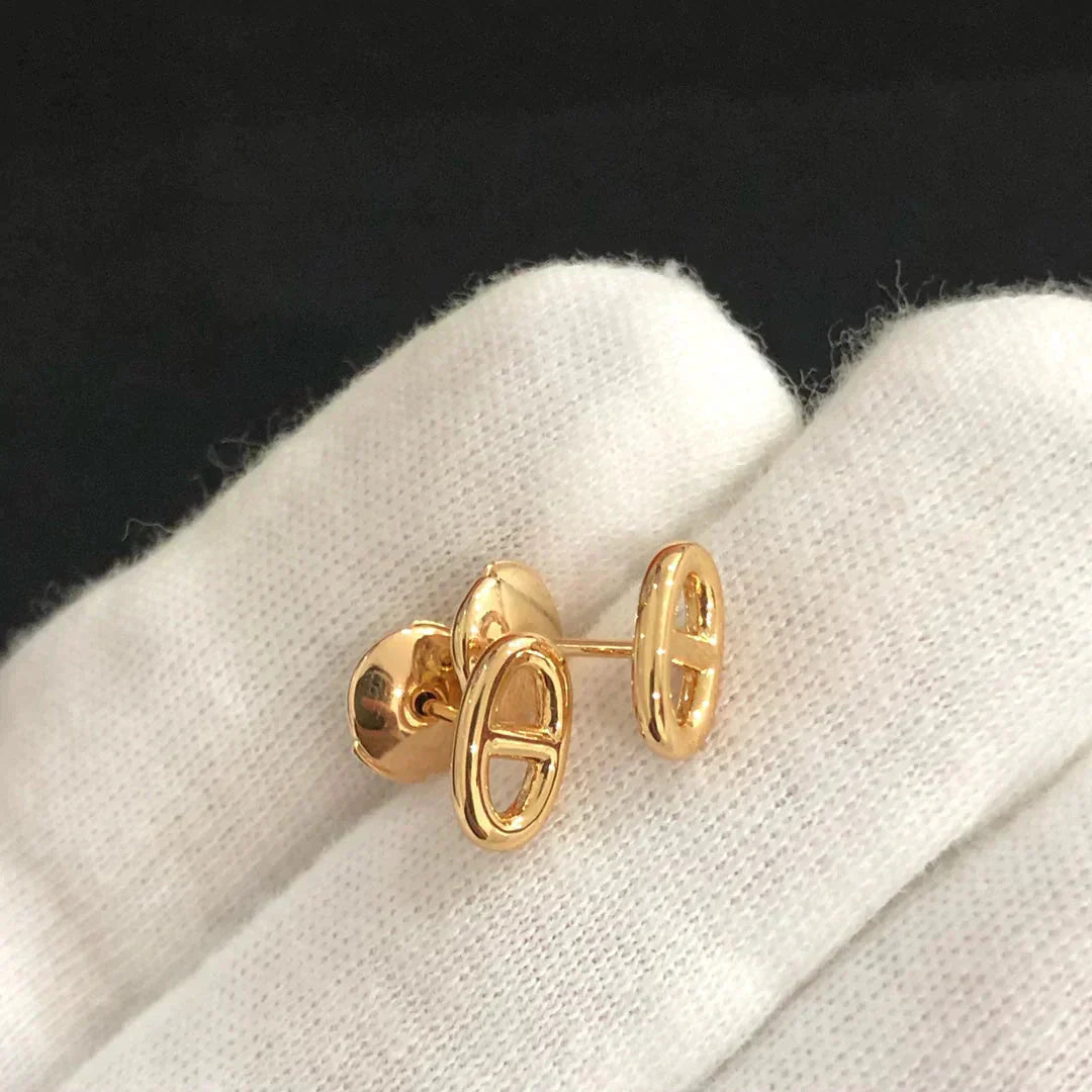 [Clover]CHAINE SMALL EARRINGS GOLD AND SILVER