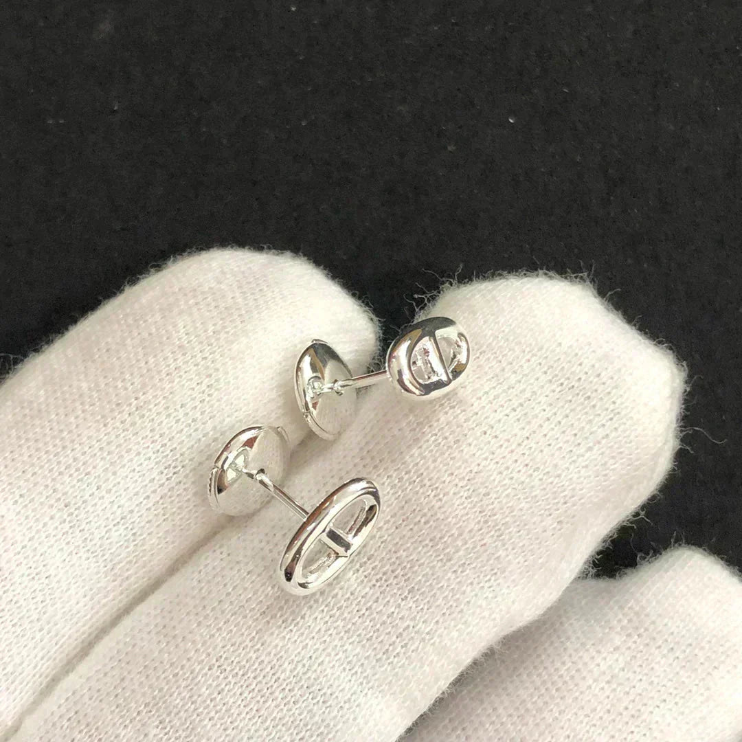 [Clover]CHAINE SMALL EARRINGS GOLD AND SILVER